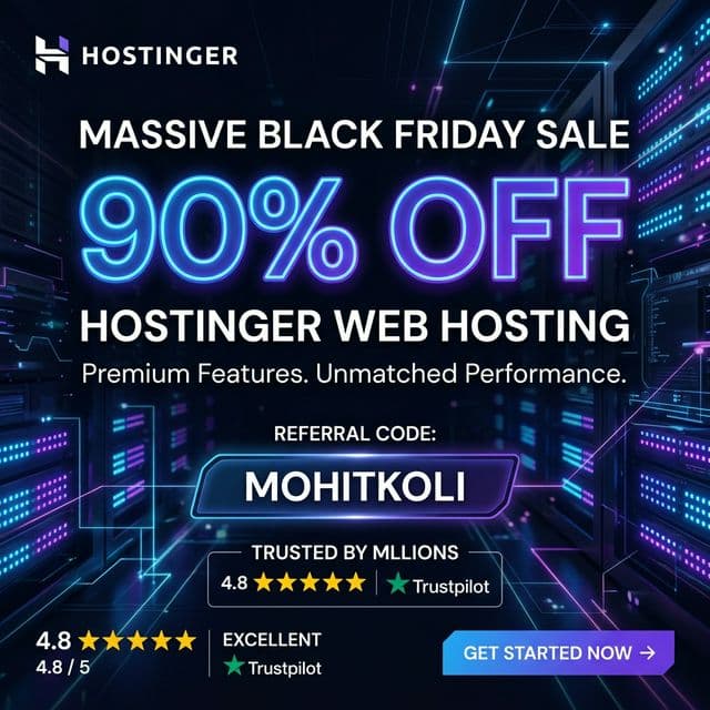 Hostinger Coupon Code 2026: Get Up to 90% OFF + Free Domain (Verified) - Guide by Mohit Koli